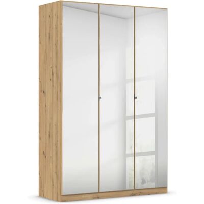 Rauch Reflect Kleiderschrank - 3-türig, Spiegelfront, Eiche Artisan Rauch Reflect Kleiderschrank - 3-türig, Spiegelfront, Eiche Artisan