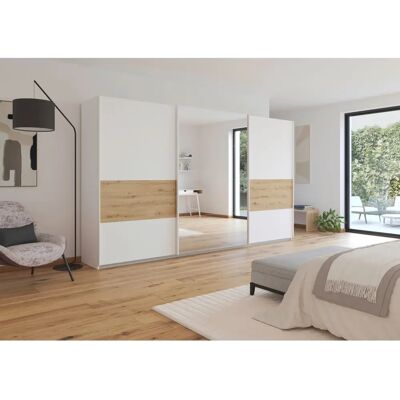 Rauch Cortona Kleiderschrank - 3 Türen, Verstellbare Einlegeböden, Holzplatten Rauch Cortona Kleiderschrank - 3 Türen, Verstellbare Einlegeböden, Holzplatten
