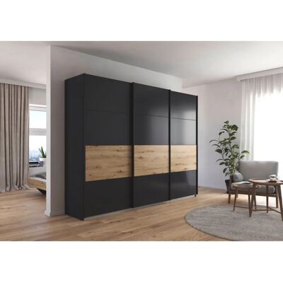 RAUCH Cortona Kleiderschrank - 3 Schiebetüren, Regale, Stangen RAUCH Cortona Kleiderschrank - 3 Schiebetüren, Regale, Stangen