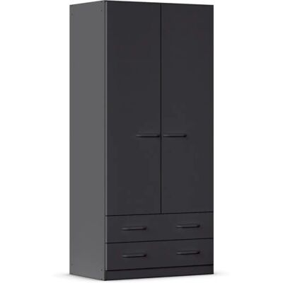RAUCH Prandon B Drehtürenschrank - Grau, 2 Türen, 2 Schubladen RAUCH Prandon B Drehtürenschrank - Grau, 2 Türen, 2 Schubladen