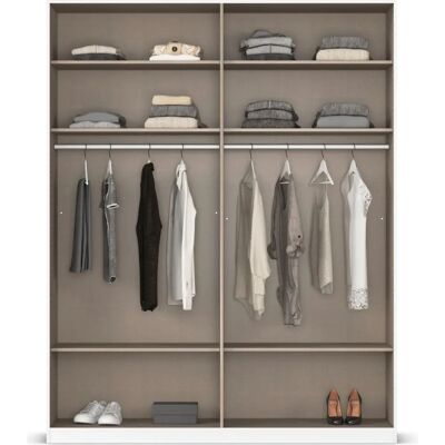 rauch Agordo Kleiderschrank - 4 Regale & Spiegel-Türen - Made in Germany rauch Agordo Kleiderschrank - 4 Regale & Spiegel-Türen - Made in Germany
