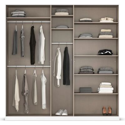 RAUCH Agordo Kleiderschrank - 3 verstellbare Regale - 5-türiger Spiegeltürschrank RAUCH Agordo Kleiderschrank - 3 verstellbare Regale - 5-türiger Spiegeltürschrank