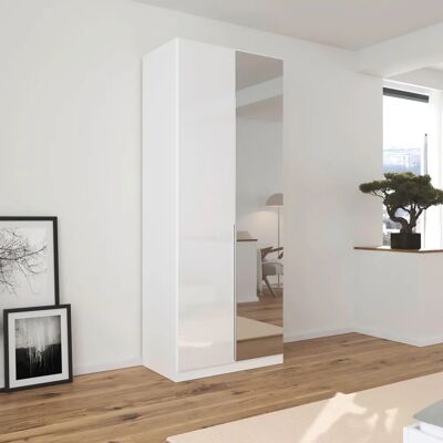 RAUCH Kleiderschrank - Agordo mit Spiegel & Hochglanz RAUCH Kleiderschrank - Agordo mit Spiegel & Hochglanz