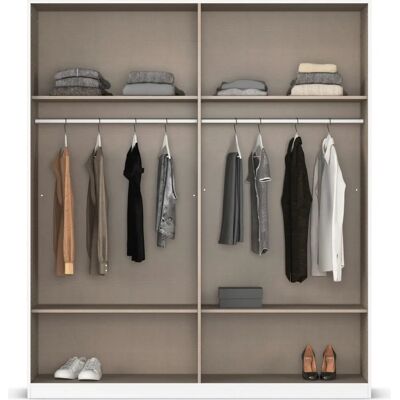 RAUCH Agordo Kleiderschrank - Hochglanz Grau - 181cm RAUCH Agordo Kleiderschrank - Hochglanz Grau - 181cm