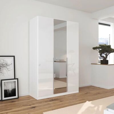 RAUCH Agordo Kleiderschrank - 3-türig mit Glasfront, Weiß RAUCH Agordo Kleiderschrank - 3-türig mit Glasfront, Weiß