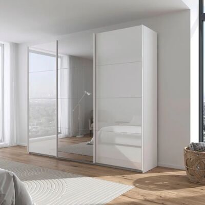 Rauch Agordo Kleiderschrank mit Glasfront - 3 Türen, Verstellbare Regale Rauch Agordo Kleiderschrank mit Glasfront - 3 Türen, Verstellbare Regale