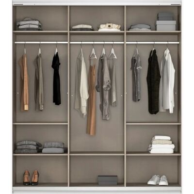 RAUCH Agordo Kleiderschrank - 3 Türen, Spiegel, Verstellbare Regale RAUCH Agordo Kleiderschrank - 3 Türen, Spiegel, Verstellbare Regale