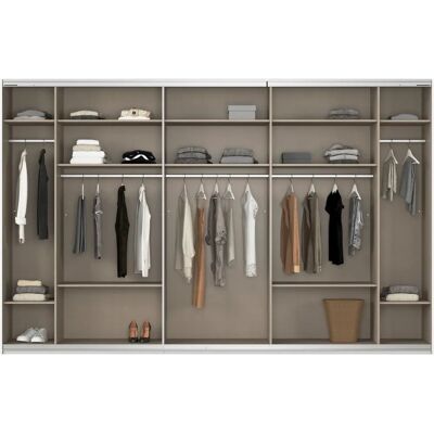 Rauch Agordo Kleiderschrank mit Glasfront - Schiebetüren, Spiegeltür, Großes Fassungsvermögen Rauch Agordo Kleiderschrank mit Glasfront - Schiebetüren, Spiegeltür, Großes Fassungsvermögen