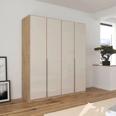 Kleiderschrank AGORDO von Rauch - Eiche Artisan - 4 Regale - 2 Stangen - Dreh Türen Kleiderschrank AGORDO von Rauch - Eiche Artisan - 4 Regale - 2 Stangen - Dreh Türen