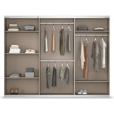 RAUCH Agordo Kleiderschrank - Glasfront, 3 Türen, 271x62x210cm RAUCH Agordo Kleiderschrank - Glasfront, 3 Türen, 271x62x210cm
