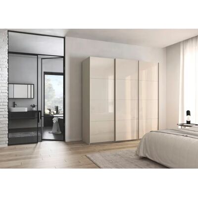 rauch ORANGE AGORDO - Beige Glasfront Kleiderschrank rauch ORANGE AGORDO - Beige Glasfront Kleiderschrank