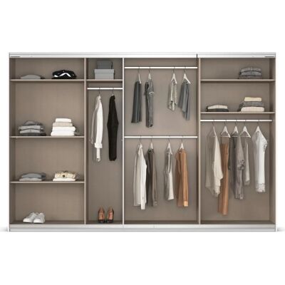 RAUCH Agordo Kleiderschrank - Schwebetüren, Verstellbare Einlegeböden, Hochglanz RAUCH Agordo Kleiderschrank - Schwebetüren, Verstellbare Einlegeböden, Hochglanz