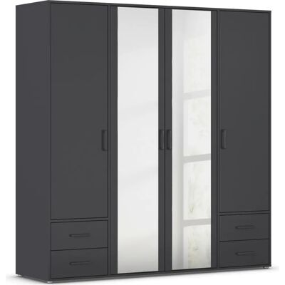 RAUCH Voyager Kleiderschrank - Modern, Grau, 4-türig RAUCH Voyager Kleiderschrank - Modern, Grau, 4-türig