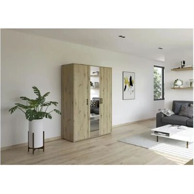 RAUCH Voyager Kleiderschrank - Modernes Griffdesign, 3 Türen, Holzwerkstoff RAUCH Voyager Kleiderschrank - Modernes Griffdesign, 3 Türen, Holzwerkstoff