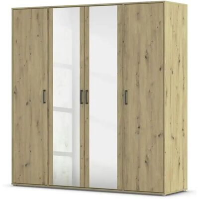 RAUCH Voyager Kleiderschrank - 4 Türen, verstellbare Regale, Holzoptik RAUCH Voyager Kleiderschrank - 4 Türen, verstellbare Regale, Holzoptik