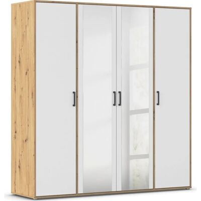 RAUCH Voyager Drehtürenschrank - 4-türig, 187x194x53 cm, weiß (Eiche Artisan/alpinweiß) - Schrank RAUCH Voyager Drehtürenschrank - 4-türig, 187x194x53 cm, weiß (Eiche Artisan/alpinweiß) - Schrank