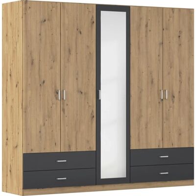 Rauch BLUE Borbona Kleiderschrank - 5-Türen, Verstellbare Regale Rauch BLUE Borbona Kleiderschrank - 5-Türen, Verstellbare Regale