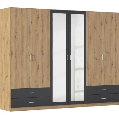 Rauch Borbona Grauschrank - 6-türig, 271x210cm - Kleiderschrank Rauch Borbona Grauschrank - 6-türig, 271x210cm - Kleiderschrank