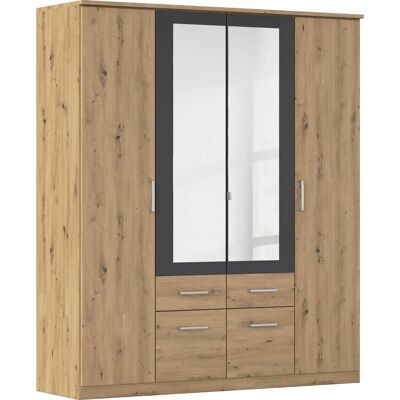 Rauch Kleiderschrank BURANO - Moderner Spiegeltürenschrank Rauch Kleiderschrank BURANO - Moderner Spiegeltürenschrank