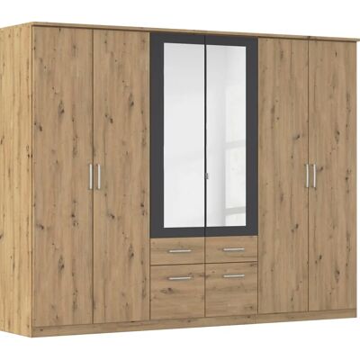 Kleiderschrank BURANO mit Spiegel - 271x212x58cm Kleiderschrank BURANO mit Spiegel - 271x212x58cm