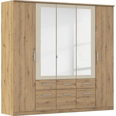 RAUCH Kleiderschrank - Eiche Artisan/Champagner - 226cm Breit RAUCH Kleiderschrank - Eiche Artisan/Champagner - 226cm Breit