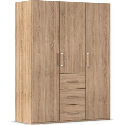 Rauch Evelyn Kleiderschrank - 3-türig, 3 Schubladen, Modernes Design Rauch Evelyn Kleiderschrank - 3-türig, 3 Schubladen, Modernes Design