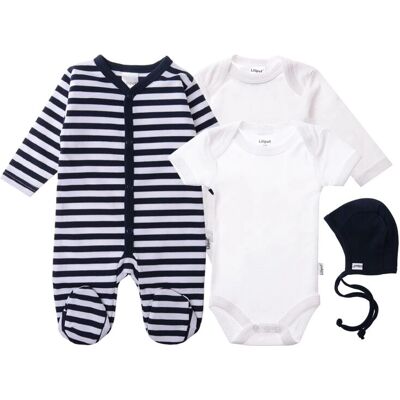 LILIPUT Baby Kleidung Set - Weiß & Marine gestreift, 4-tlg. LILIPUT Baby Kleidung Set - Weiß & Marine gestreift, 4-tlg.