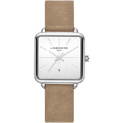 Montre Liebeskind Berlin - Modèle Lt-0152-Lq - Bracelet en cuir marron - Style classique - Publicité Montre Liebeskind Berlin - Modèle Lt-0152-Lq - Bracelet en cuir marron - Style classique - Publicité