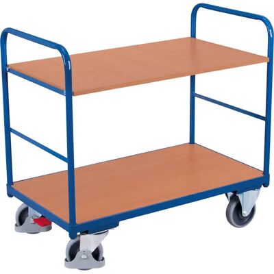 Variofit Etagenwagen, niedrig mit 2 Ladeflächen 850x500mm Variofit Etagenwagen, niedrig mit 2 Ladeflächen 850x500mm