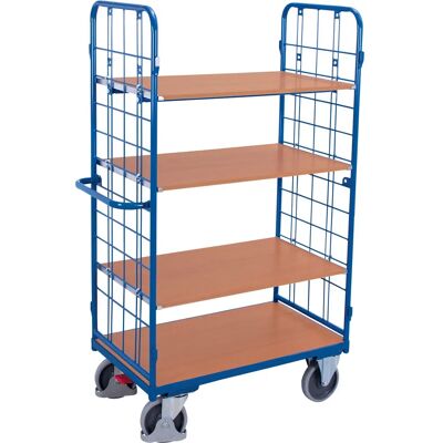 Variofit Etagenwagen, niedrig, Stirnwände vergittert mit 4 Etagen 1000x700mm Variofit Etagenwagen, niedrig, Stirnwände vergittert mit 4 Etagen 1000x700mm