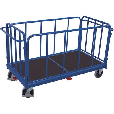 Variofit - SW-1314 - Bleu - 500kg - Chariot à quatre parois - Publicité Variofit - SW-1314 - Bleu - 500kg - Chariot à quatre parois - Publicité