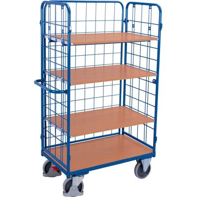 Variofit Dreiwandwagen - Hoch, Gitter, 4 Etagen Variofit Dreiwandwagen - Hoch, Gitter, 4 Etagen