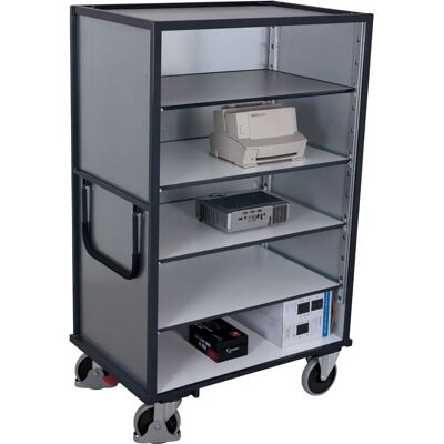 Variofit - Chariot ESD - 5 niveaux - 1045x685mm - acier conductif - Storage trolley - Publicité Variofit - Chariot ESD - 5 niveaux - 1045x685mm - acier conductif - Storage trolley - Publicité