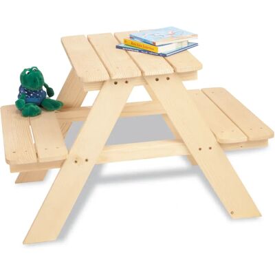 Pinolino - Nicki - unbehandeltes Kiefernholz - 2 Bänke - Gartenmöbel-Set Pinolino - Nicki - unbehandeltes Kiefernholz - 2 Bänke - Gartenmöbel-Set