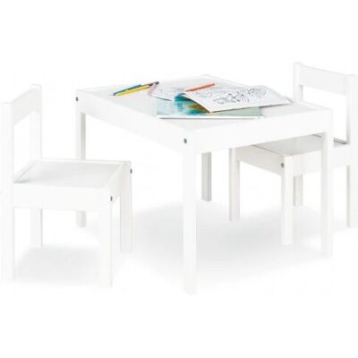 Pinolino Kids Desk and Chair Set - White - Durable Pine Pinolino Kids Desk and Chair Set - White - Durable Pine