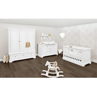Pinolino Babybett Emilia - Umbaubar zum Juniorbett - Weiß Pinolino Babybett Emilia - Umbaubar zum Juniorbett - Weiß