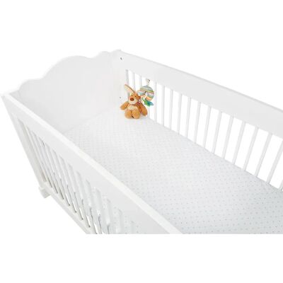 Drap housse Pinolino Jersey Bleu Blanc - Fitted Crib Sheet Drap housse Pinolino Jersey Bleu Blanc - Fitted Crib Sheet