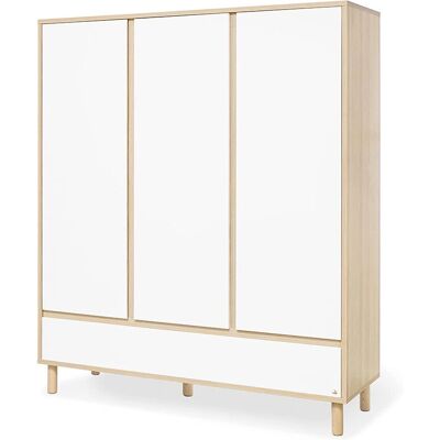 Pinolino Flow Kinderkleiderschrank - Weiß, 3-Türig, Höhenverstellbar Pinolino Flow Kinderkleiderschrank - Weiß, 3-Türig, Höhenverstellbar