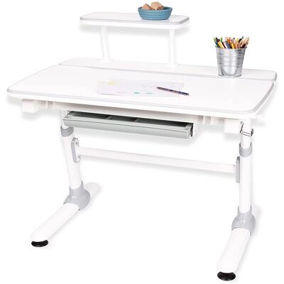 Pinolino Kinderschreibtisch Liam Weiß/Grau Höhenverstellbar - Kinder Schreibtisch Pinolino Kinderschreibtisch Liam Weiß/Grau Höhenverstellbar - Kinder Schreibtisch