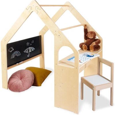 Maison de Jeu Thilda de Pinolino - Maison en Bois pour Enfants avec Tableau - Publicité Maison de Jeu Thilda de Pinolino - Maison en Bois pour Enfants avec Tableau - Publicité