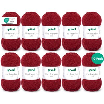 Gründl Vlna 760 - Burgundy - 100% acrylic - 10 pcs Gründl Vlna 760 - Burgundy - 100% acrylic - 10 pcs