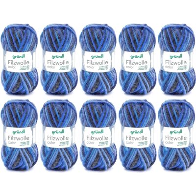 Gründl Wool - Color - 50g / 50m - Felting Wool - Blue-Anthracite - Wool Type Gründl Wool - Color - 50g / 50m - Felting Wool - Blue-Anthracite - Wool Type