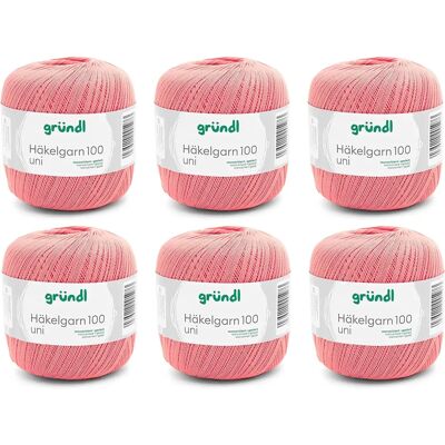 Fil à crocheter Gründl - 566m - 100g - Saumon - Fil à crocheter - Publicité Fil à crocheter Gründl - 566m - 100g - Saumon - Fil à crocheter - Publicité