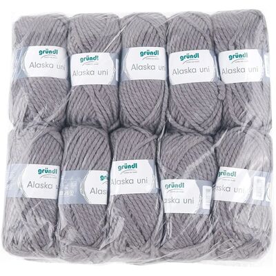Fil de mélange laine Alaska uni Gründl - 10 pelotes Fil de mélange laine Alaska uni Gründl - 10 pelotes