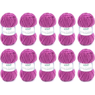 Gründl King Cotton - Fuchsia - Soft Wool Yarn Gründl King Cotton - Fuchsia - Soft Wool Yarn