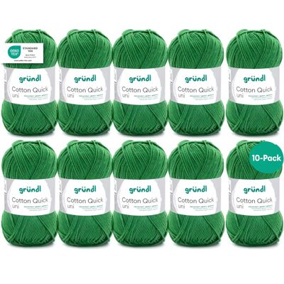 Gründl Cotton Quick Uni Yarn - Eco-Tex Certified, 10x50g Gründl Cotton Quick Uni Yarn - Eco-Tex Certified, 10x50g