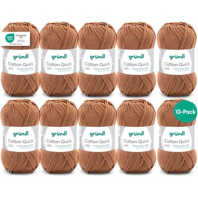 Gründl Cotton Quick Uni Garenset - Veelzijdige katoenen draad voor breien & haken Gründl Cotton Quick Uni Garenset - Veelzijdige katoenen draad voor breien & haken