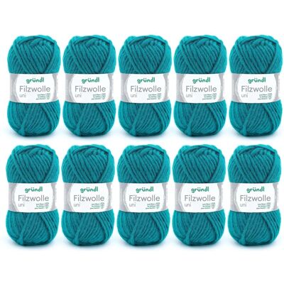 Laine feutrée Gründl Uni - 50g / 50m - Pétrole - Fil à laine - Loisirs créatifs Laine feutrée Gründl Uni - 50g / 50m - Pétrole - Fil à laine - Loisirs créatifs