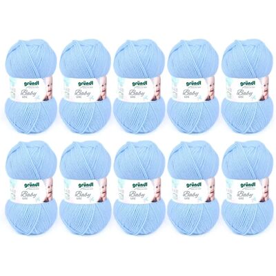 Gründl Baby Uni Pastellblå Baby Wool - Baby Yarn Gründl Baby Uni Pastellblå Baby Wool - Baby Yarn