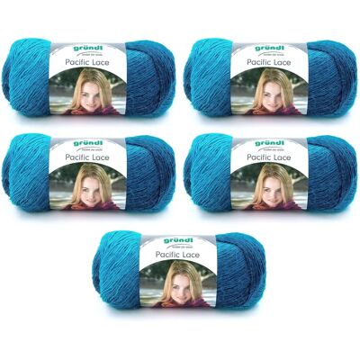 Gründl Pacific Lace - Fil à Dégradé Multicolore - 80% Acrylique, 10% Laine, 10% Alpaga - 100g / 550m Gründl Pacific Lace - Fil à Dégradé Multicolore - 80% Acrylique, 10% Laine, 10% Alpaga - 100g / 550m